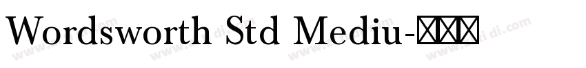 Wordsworth Std Mediu字体转换